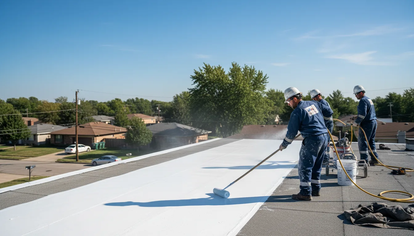 Commercial roof coating in Burton, WV near me